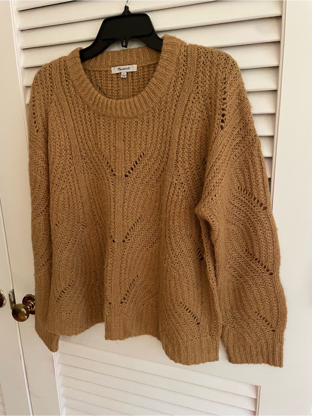 Madewell Honey Tan Crewneck Knit Sweater